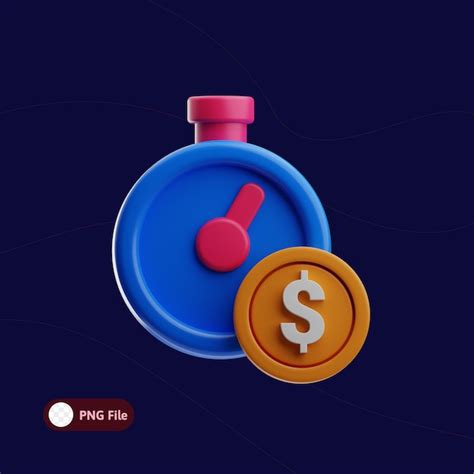 Premium PSD Finance Money Object Save Time In 3d Illustration