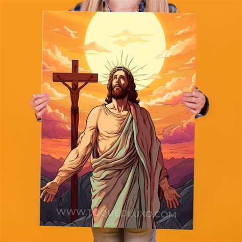 Quadro Decorativo Jesus Cristo Sol Arte Em Acrílico Elo7