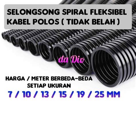 Selongsong Kabel Selang Fleksibel Tidak Belah Polos Lazada Indonesia