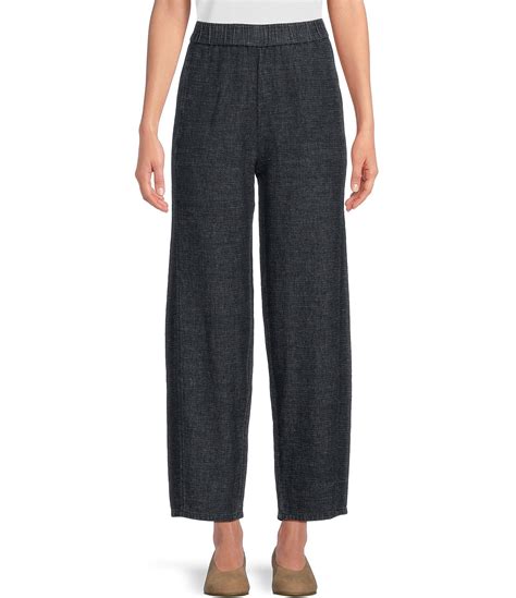 Eileen Fisher Tweedy Hemp Organic Cotton Lantern Pull On Ankle Pant