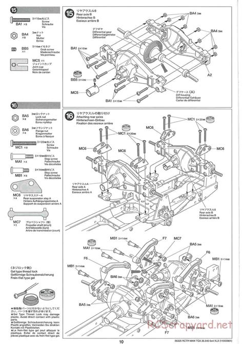 Tamiya Man Tgx X Xlx Tractor Truck Chassis Cutdown Manual