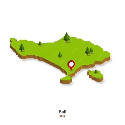 Premium Vector Isometric Map Of Bali Province Indonesia Simple 3d Map