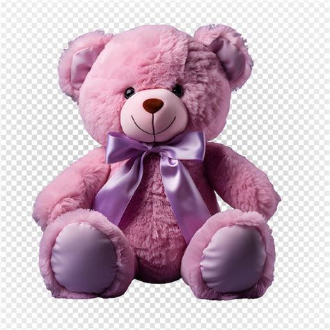 Premium Psd Purple Teddy Bear Isolated On Transparent Background