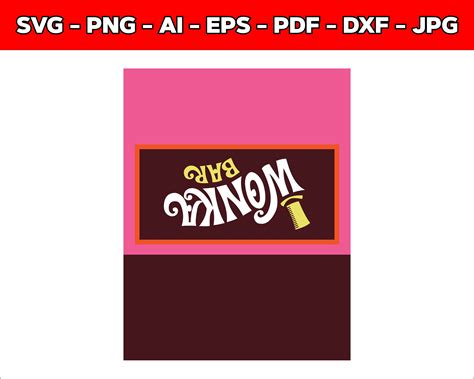 Wonka Bar Svg Ticket Golden Ticket Editable Template Diy Etsy Uk