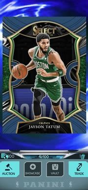 Digital Jayson Tatum Card Lot Zebra Courtside Concourse Blue