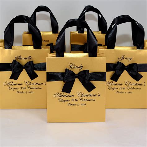 Black Gold Birthday Party Gift Bags For Guests Chapter Th