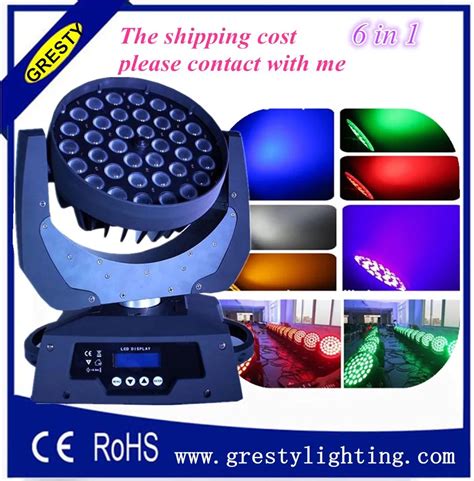 Free Shipping Pcs W Rgbwa Uv In Wash Moving Head Led Light