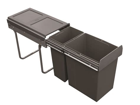 Pull Out Waste Bin 30 Litres 1x 10 And 1x 20l Diy Kitchens