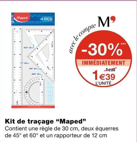 Promo Maped kit de traçage chez Monoprix