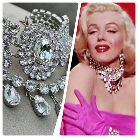 Marilyn Monroe Style Diamonds Are A Girls Best Friend Necklace Etsy Uk