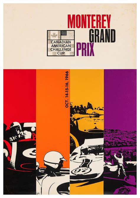 An Advertisement For The Montera Grand Prix Featuring Two Racing Cars