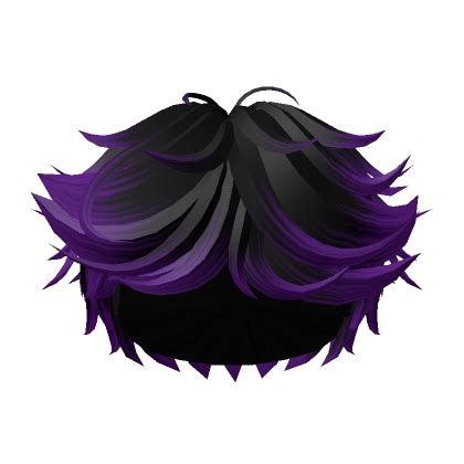 Classic Messy Fluffy Boy Hair Black To Purple Roblox