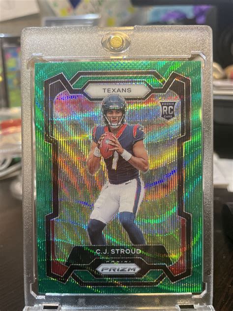 2023 Panini Prizm C J Stroud RC Green Wave Prizm Texans Rookie 339 EBay