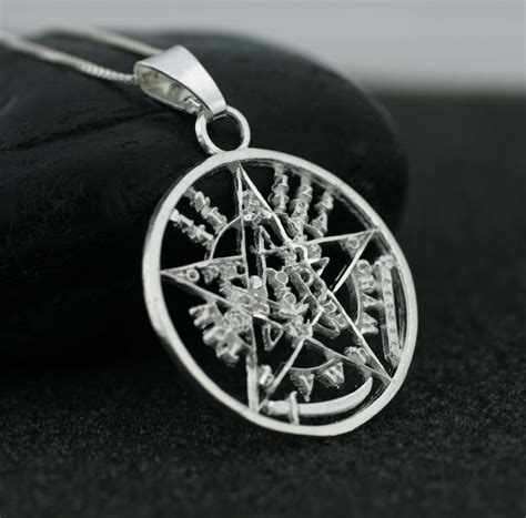 Sterling Silver Pentagram Silver Pentagram Necklace Pagan Etsy