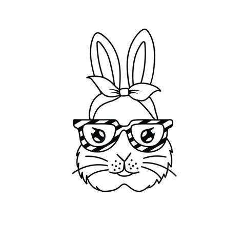 Premium Vector Easter Bunny Face Svg Easter Bunny Svg Rabbit Face Svg