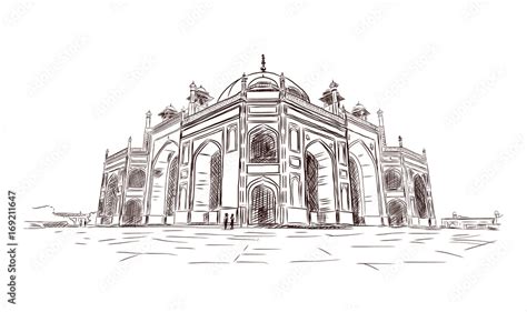 Humayuns Tomb Sketch