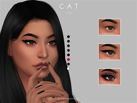 Plumbobs N Fries Cat Liner Update Nov Sims Cc Eyes Sims