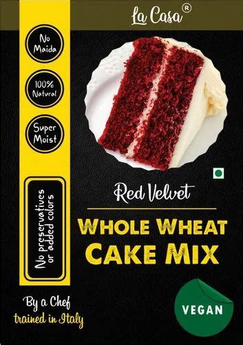 La Casa Egg Less Whole Wheat Atta Red Velvet Cake Mix Powder