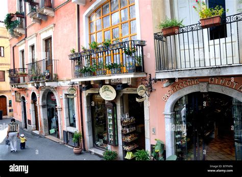 Balcony in Taormina Sicily Italy Stock Photo - Alamy