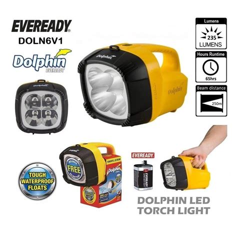 Eveready Dolphin Led Floating Lantern Torch With 6v Battery 235 Lumens