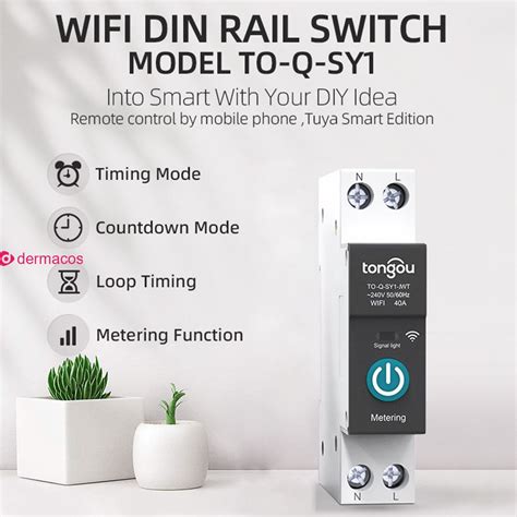 TUYA WIFI Smart Circuit Breaker With Metering 1P 63A DIN Rail For Smart