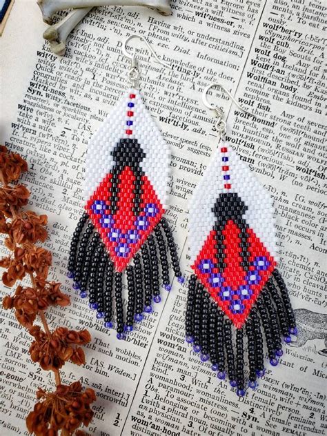 Mmiw Native American Beaded Earrings Etsy