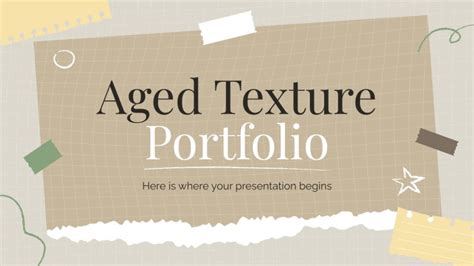 Portfolio à texture vieillie | Google Slides et PowerPoint