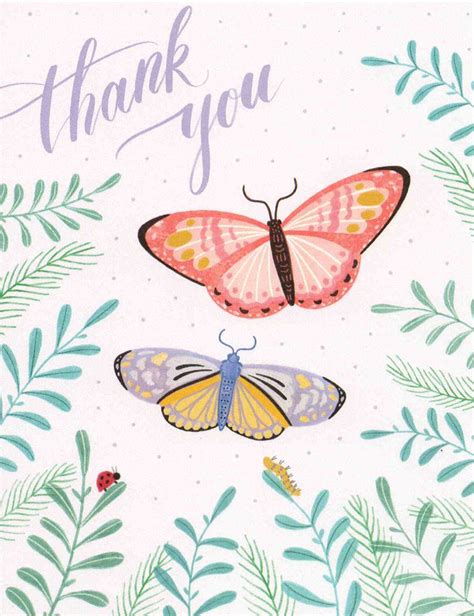 Butterfly Thank You Card