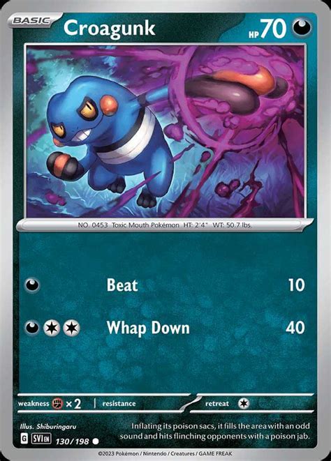 Croagunk (sv1-130) - Pokémon Card Database - PokemonCard