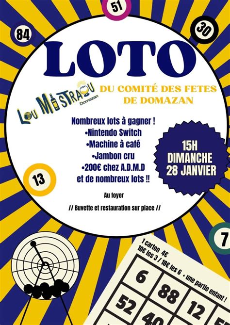 Loto Du Comit Des F Tes Lou Mistraou Dimanche Janvier