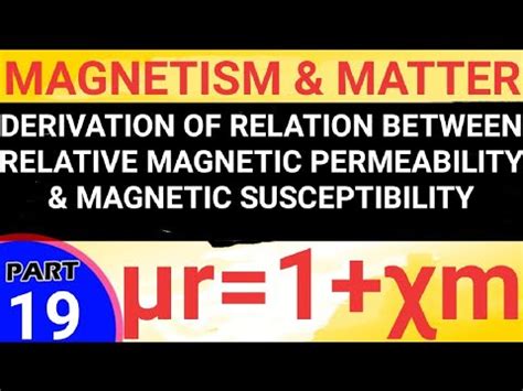 RELATIONSHIP BETWEEN RELATIVE MAGNETIC PERMEABILITY MAGNETIC