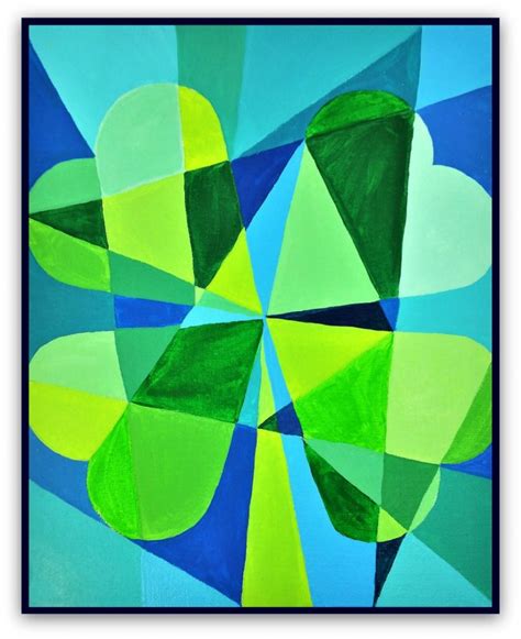 Cubist Clover St Patricks Day Abstract Art For Kids Woo Jr Kids