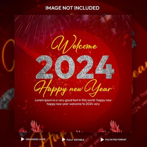 Premium Psd Free Psd Happy New Year Social Media Post Template