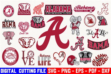 Alabama Crimson Tide Svg Alabama Football Svg Ncaa Football Etsy