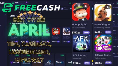 Freecash Best Offers April Tips And Cashbacks YouTube