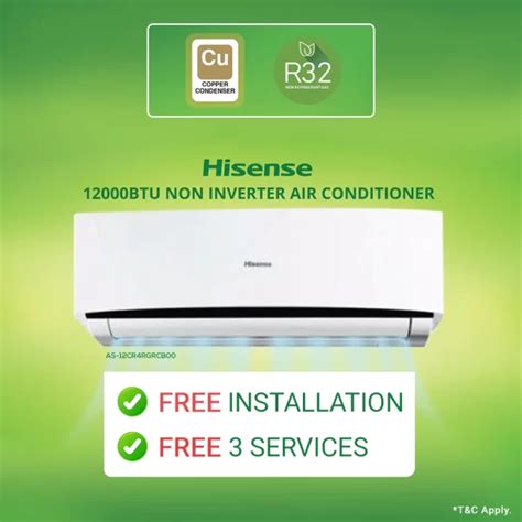 Hisense Split Type Air Conditioner Btu Non Inverter Boss Engineering