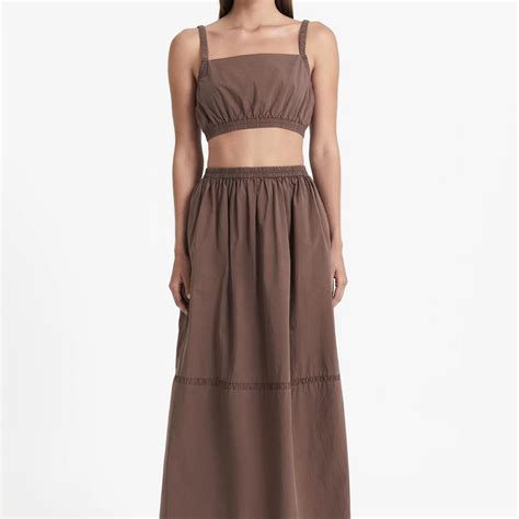 NUDE LUCY Rocco Maxi Skirt SET Top Size L Skirt Depop