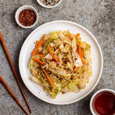 Chinese Carrot Cabbage Stir Fry My Plantiful Cooking