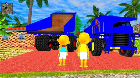 Upin Dan Ipin Aku Sebuah Truk Tronton Pasir Temu Pak Polisi Dijalan