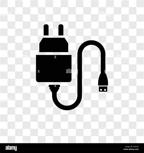 Charger Vector Icon Isolated On Transparent Background Charger