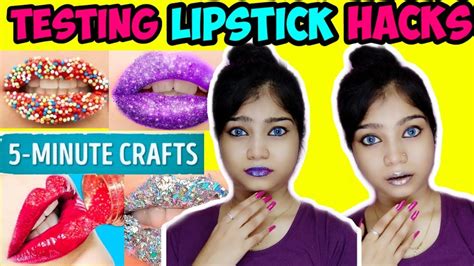 Testing Out Viral Lipstick Hacks By 5 Minute Crafts [tamil] Testing 5