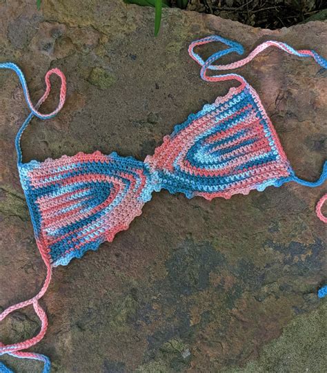 Bralette Crochet Bikini Top Crochet Bra Festival Top Multicolor Bralette Top Crochet Halter