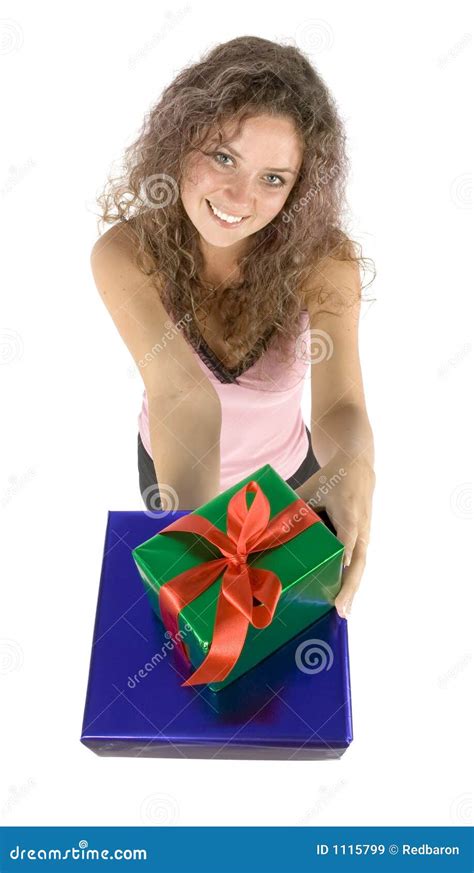 Woman With Gifts Stock Image Image Of Christmas Partner 1115799