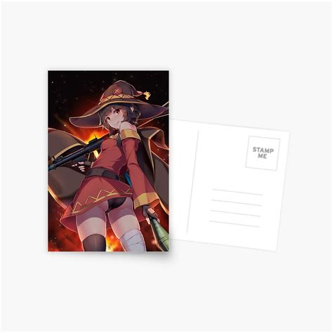 Megumin Butt Thicc Ass Thighs Konosuba Sexy Lewd Hentai Ecchi Anime Girl Postcard By
