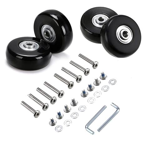 JDwinwin Kofferrollen Ersatz Rollen 4 Stück Set Reparaturset 50mm