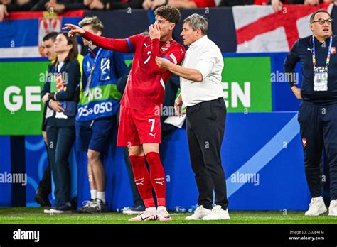 Gelsenkirchen L R Dusan Vlahovic Of Serbia Serbia Coach Dragan