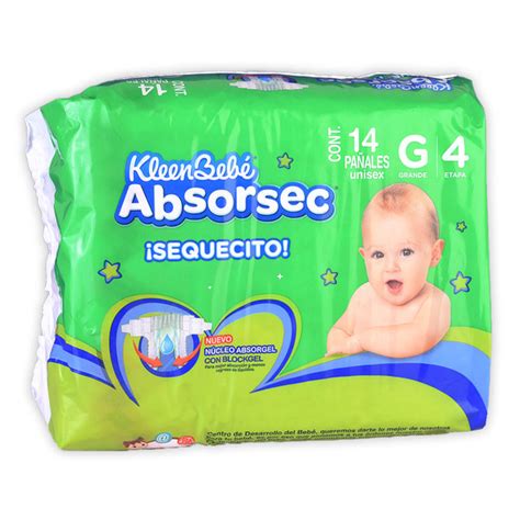 Medically Kleen Bebe Absorsec Grande Etapa 4 9 12 Kg C 14 Pzs