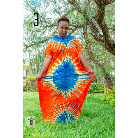 African Tie Dye Caftan Tie Dye Long One Size Dress Long Womens Etsy