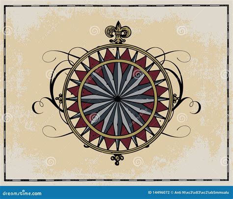 Antique Wind Rose Stock Vector Illustration Of Compass 14496072