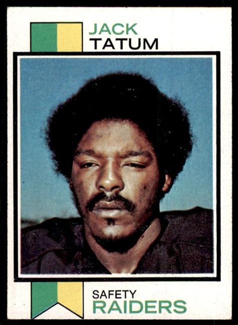 Topps Football Cards Jack Tatum Rookie Hof Oakland Raiders Ebay